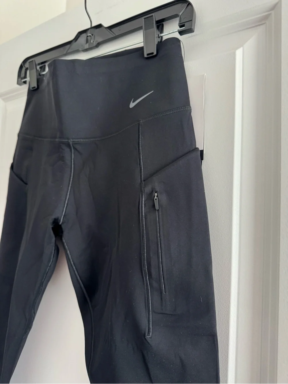 Nike Black Pocket Running Tights with Reflective Swoosh